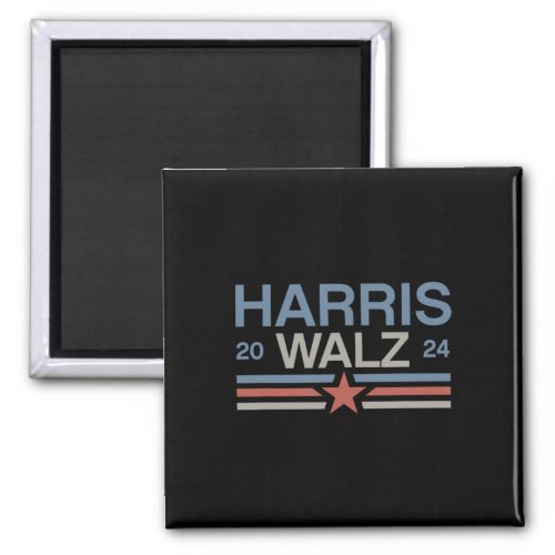 Tim Walz 2024 Retro Stripes Kamala Harris Waltz 20 Magnet