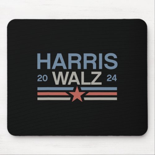 Tim Walz 2024 Retro Stripes Kamala Harris Waltz 20 Mouse Pad