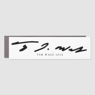 Tim Walz 2024 Signature Car Magnet