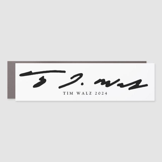 Tim Walz 2024 Signature Car Magnet (Front)