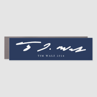 Tim Walz 2024 Signature Car Magnet