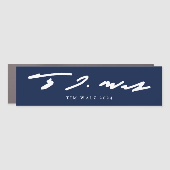 Tim Walz 2024 Signature Car Magnet (Front)