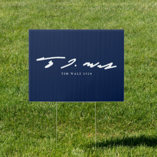 Tim Walz 2024 Signature Sign