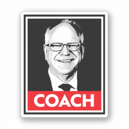 Tim Walz COACH Sticker