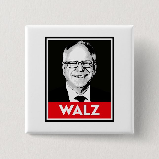 Tim Walz Fan Club Button (Front)