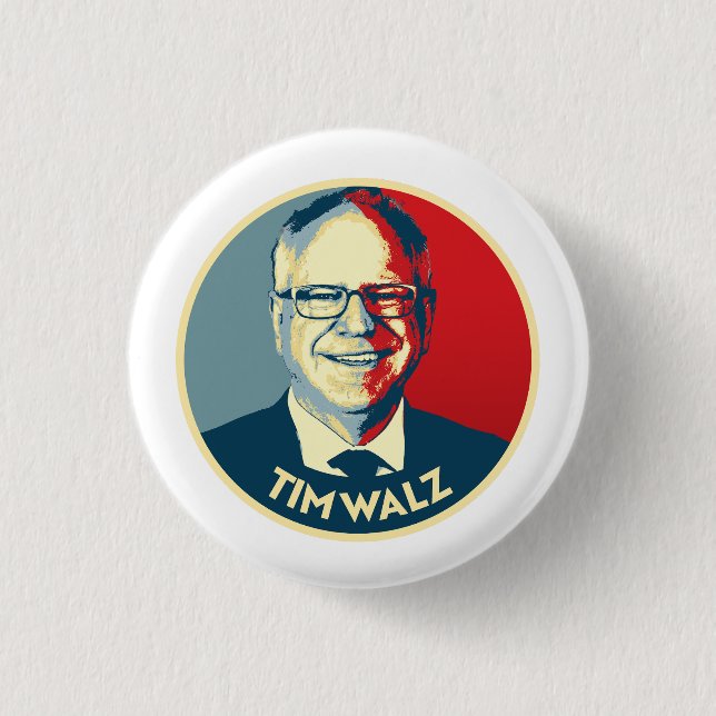 Tim Walz Fan Club Button (Front)