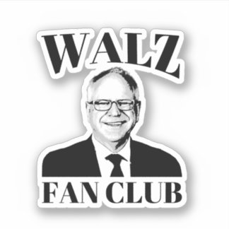 Tim Walz Fan Club Sticker
