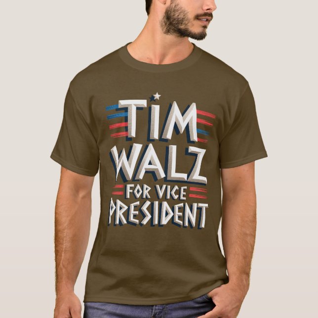 TIM WALZ FOR VP Men's T-Shirt (Front)