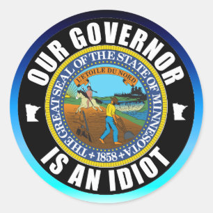 Tim Walz is an idiot Classic Round Sticker