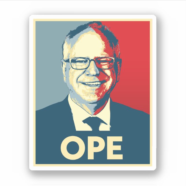 Tim Walz OPE Sticker (Front)