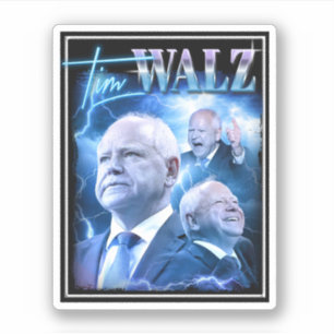 Tim Walz Retro 90s Style Sticker