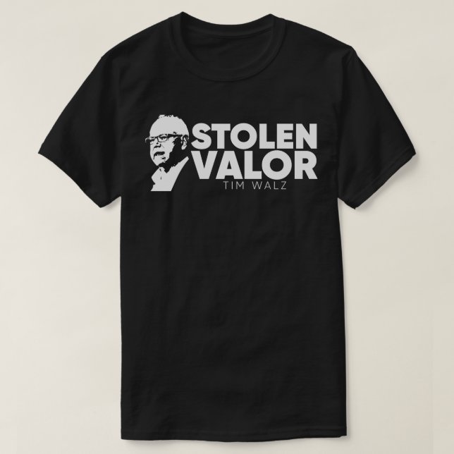 Tim Walz Stolen Valor 1 T-Shirt (Design Front)