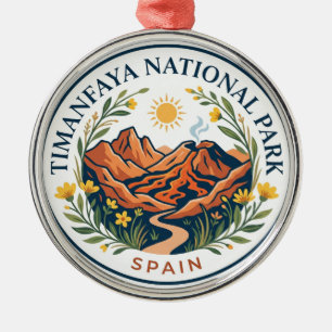 Timanfaya National Park Spain Metal Ornament