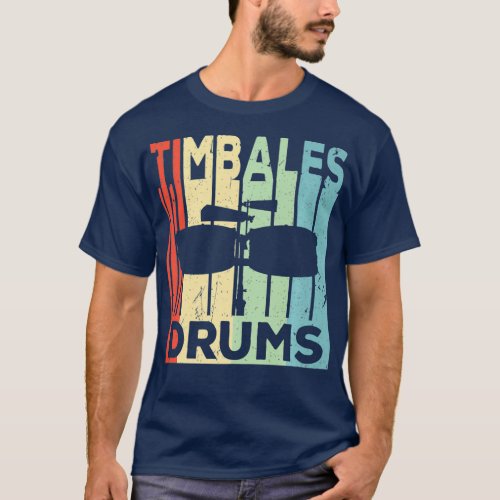 Timbales Drums Vintage Premium T_Shirt