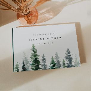 Timber Grove Evergreen Forest Wedding Guest Book