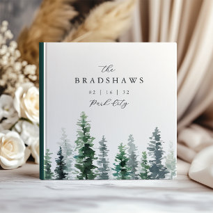 Timber Grove Evergreen Forest Wedding Guest Book