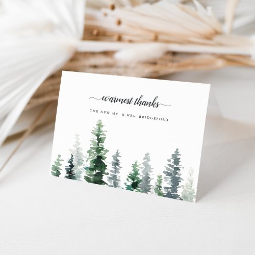 Timber Grove  Personalized Wedding Thank You