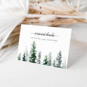 Timber Grove   Personalized Wedding Thank You Card