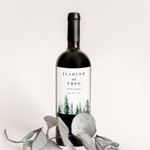 Timber Grove   Personalized Wedding Wine Label