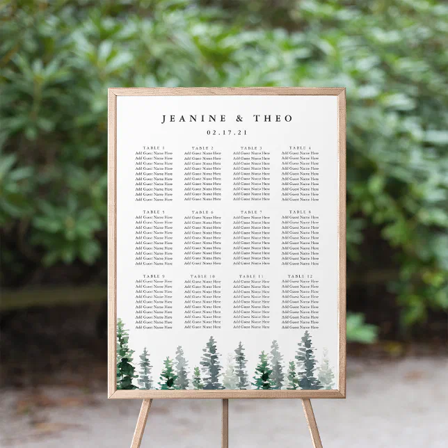Timber Grove Seating Chart Zazzle
