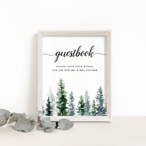 Timber Grove Wedding Guestbook Sign