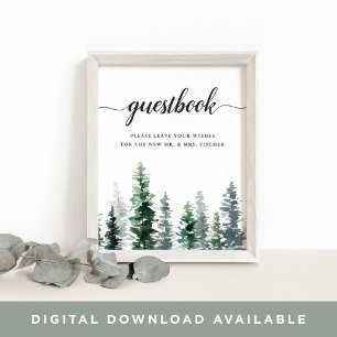 Timber Grove Wedding Guestbook Sign