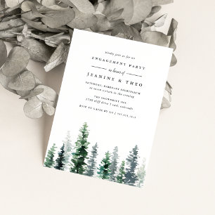Timber Grove   Winter Engagement Party Invitation