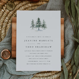 Timber Grove | Winter Pine Tree Wedding Invitation
