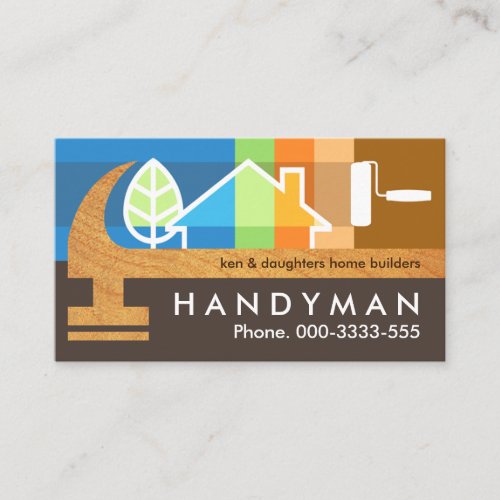 Timber Hammer Magic Paint Stripe Business Card