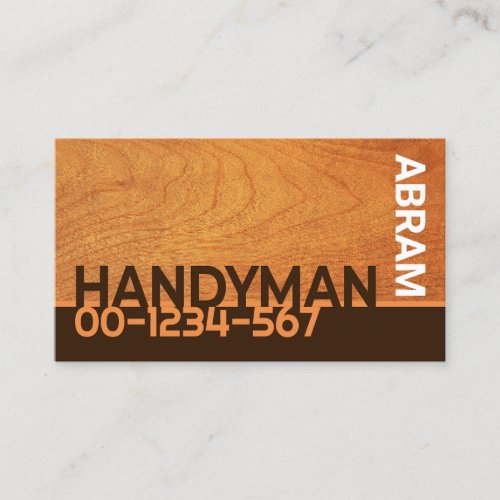 Timber Handyman Signage Woodwork Business Card