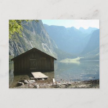 Timber House By A Lake Postcard by fotoplus at Zazzle