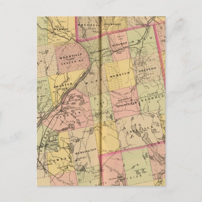 Timber lands 3 Map 2 Postcard (Front)