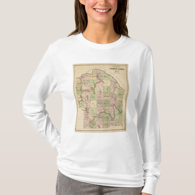 Timber lands 5 Map T-Shirt (Front)