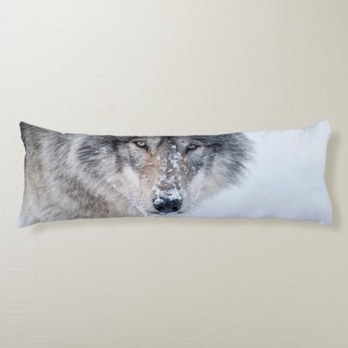 Timber Wolf  Body Pillow