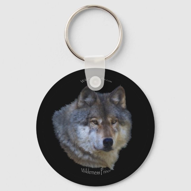TIMBER WOLF Design Wildlife Art Key-chain Keychain (Front)
