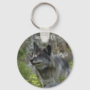 TIMBER WOLF Design Wildlife Art Key-chain Keychain