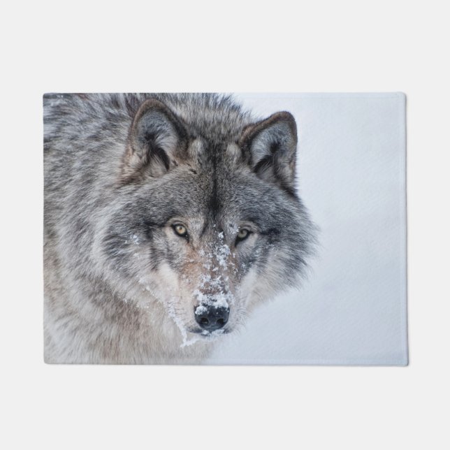 Timber Wolf Doormat (Front)