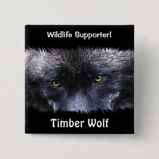 Timber Wolf Eyes Wildlife ID pin
