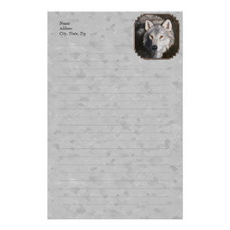Gray Wolf Stationery | Zazzle