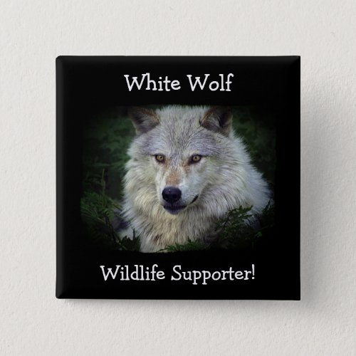 Timber Wolf Grey Wolf Wild Animal Pinback Button
