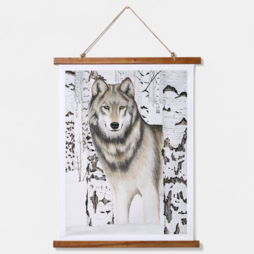Timber Wolf Hanging Tapestry