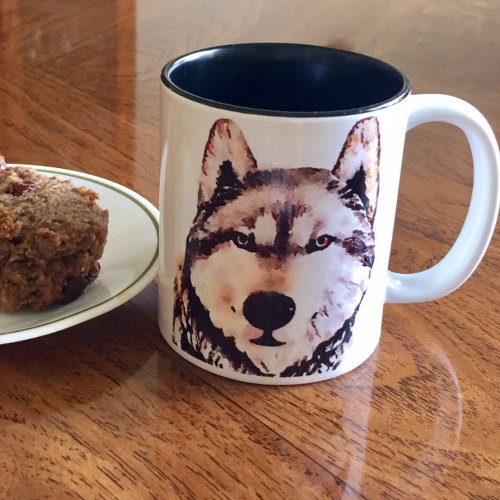 Timber Wolf Portrait Two_Tone Coffee Mug