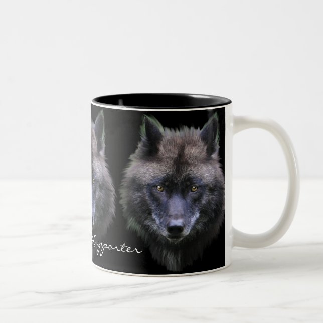 TIMBER WOLF SUPPORTER Wildlife Gift Mug (Right)