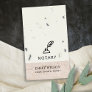 TIMBER WOOD GLAZED SPECKLED FEATHER NIB NOTARY BUSINESS CARD