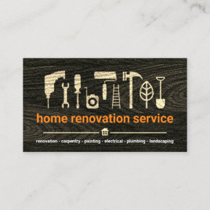 Timber Wood Handyman Builder Tools #ZazzleMade Business Card