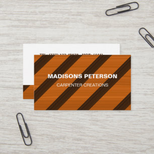 timber Wooden Carpentry professional Construction Business Card