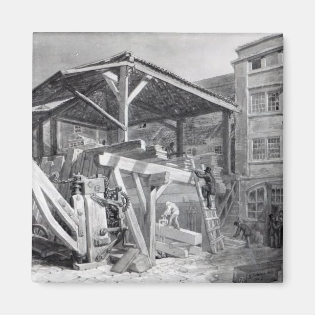 Timber Yard, Finsbury, 1825 Magnet (Front)