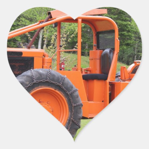 Timberjack Skidder Heart Sticker