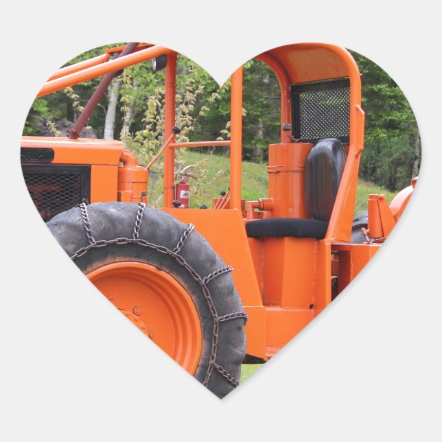 Timberjack Skidder Heart Sticker (Front)