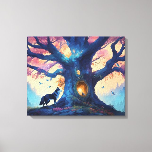 Timberland Wolf Canvas Print (Front)